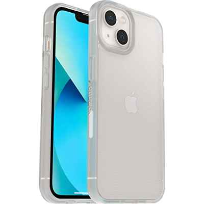 Funda para iPhone 13 OtterBox Sleek,resistente a golpes y caídas,Ultra-fina, Protectora,Testada con los estándares Militares anticaídas, Transparente/Negro, Sin Pack Retail