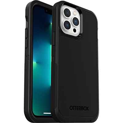 Funda para iPhone 13 Pro Max/iPhone 12 Pro Max OtterBox Defender XT con MagSafe, resistente a golpes y caídas, Ultra-Rugerizada, Testada 5x con estándares Militares anticaídas, Negro, Sin Pack Retail