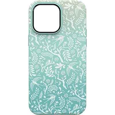 Funda para iPhone 14 Pro Max OtterBox Symmetry+ con MagSafe, resistente a golpes y caídas, Funda Protectora fina,Testada 3x con estándares Militares anticaídas, Antimicrobiana, Feathers/Ferns