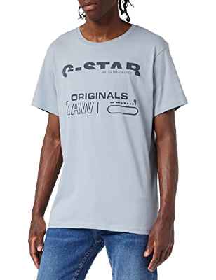 G-STAR RAW Camiseta Originals, Azul (Faze Blue C506-6481), M para Hombre