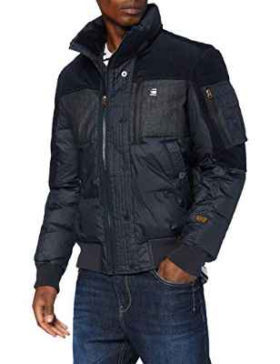 G-STAR RAW Denim Mix Quilted Puffer Chaqueta, Mazarine Blue B958-4213, XL para Hombre