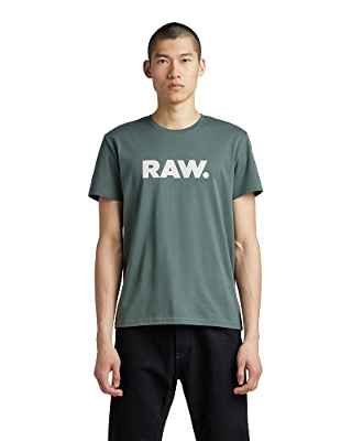 G-STAR RAW Holorn Camiseta, Verde (Grey Moss 336-4752), S para Hombre