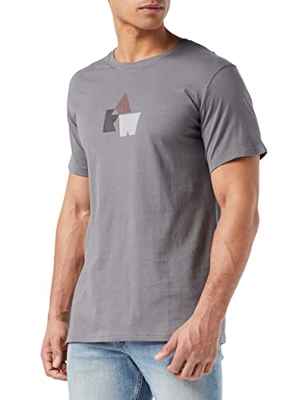 G-STAR RAW, hombres Camiseta RAW Logo, Gris (granite 336-1468), L