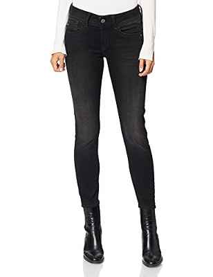 G-STAR RAW Jeans Lynn Mid Waist Skinny Vaqueros, Dusty Grey B472-A799, 26W / 30L para Mujer