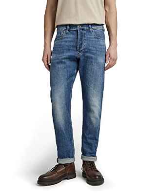 G-STAR RAW Jeans Triple A Straight para Hombre, Azul (faded santorini C911-C767), 36W / 32L