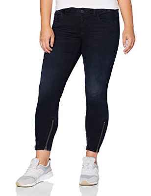 G-STAR RAW Lynn 2-Zip Mid Waist Ankle_Skinny Jeans Vaqueros, Azul (Worn in Night Destroyed 8971-b187), 26W x 30L para Mujer