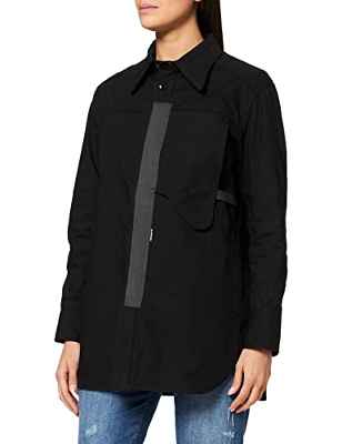 G-STAR RAW Naval Collar Loose Chaqueta, Negro (Dk Black C832-6484), XS para Mujer