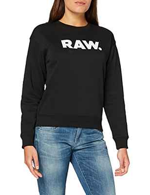 G-STAR RAW Premium Core Raw. Crewneck Sudadera, Negro (Dk Black C235-6484), M para Mujer