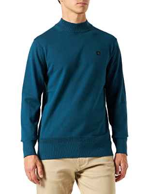 G-STAR RAW Punto premium Core Mock Knit, Sudadera Hombre, Azul (Nitro), S