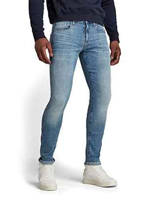 G-STAR RAW Revend Skinny, Jeans, Hombre, Azul (lt indigo aged 8968-8436), 33W / 32L