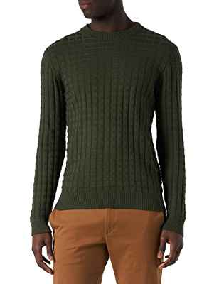 G-STAR RAW Table R Knit Sudadera, Verde (Dk Bronze Green D167-6059), L para Hombre