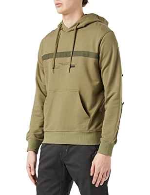 G-STAR RAW Tape Relaxed Sudadera con Capucha, Verde Cavalry A613-c631, S para Hombre