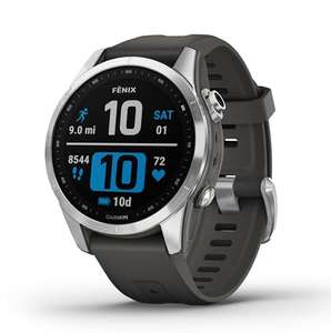 Garmin fēnix 7S - Reloj GPS multideporte pantalla táctil y funciones superiores, frecuencia cardíaca, mapas y música, Gris Plata, 42 mm