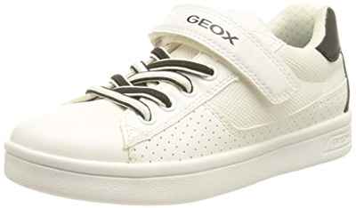 Geox J DJROCK BOY, Zapatillas, para Niños, (Blanco Y Negro), 30 EU