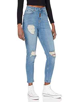 Gianni Kavanagh Medium Blue Core Mom Fit Jeans, Azul Medio, L para Mujer