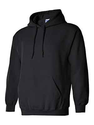 Gildan Sudadera con capucha y forro polar, estilo G18500, Sudadera con capucha para Hombre, Black, S