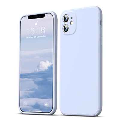 GOODVISH Funda de Silicona Líquida Ultrafina para iPhone 11 6,1 Pulgadas, Protección de la Pantalla y la Cámara, Especial Diseño de Borde Recto, Disipación de Calor Rápido (Negro)