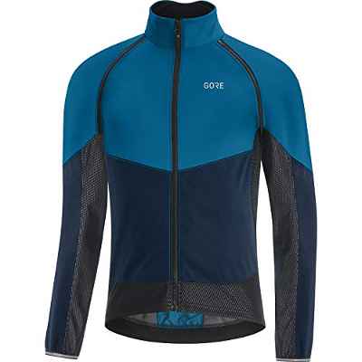 GORE WEAR Chaqueta de ciclismo Phantom para hombre, GORE-TEX INFINIUM, M, Azul cobalto/Azul marino