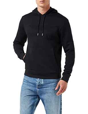 Hackett London Amr Embossed Hdy, Sudadera con capucha Hombre, Negro, M