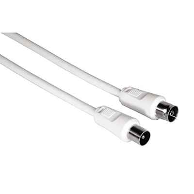 Hama 011902 - Cable de antena, 5 m, color blanco