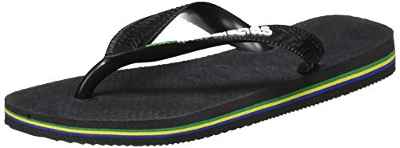 Havaianas Brasil Logo Zehentrenner Unisex-Erwachsene, Negro (Black), 45/46 EU