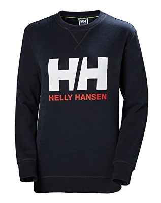 Helly Hansen HH Logo Crew Sudadera Deportiva, Mujer, Navy, L