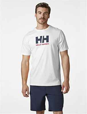 Helly Hansen Logo Camiseta, 002, White, Large para Hombre