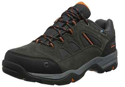 Hi-Tec Banderra II Low WP, Botas de Senderismo de Baja Altura Hombre, Gris (Charcoal/Graphite/Burnt Orange 51), 45 EU