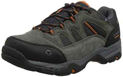 Hi-Tec Banderra II Low WP Wide, Zapatillas de Senderismo Hombre, Gris (Charcoal/Graphite/Burnt Orange 51), 45 EU