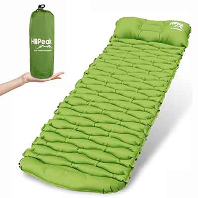 HiiPeak Esterilla Camping, Colchones Camping Autohinchable, Ultraligero, Colchón de Aire Hinchable para Camping, Portátil y Plegable, Almohadilla para Dormir de Acampada para Exteriores, Senderismo