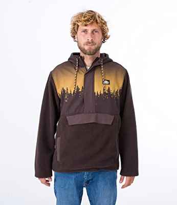 Hurley Evergreen Burrito Anorak, Sudadera Hombre, Marrom (Brown), S