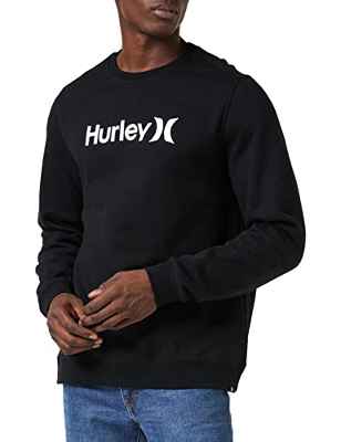 Hurley M OAO Solid Crew Fleece Sudadera, Black, S Hombre