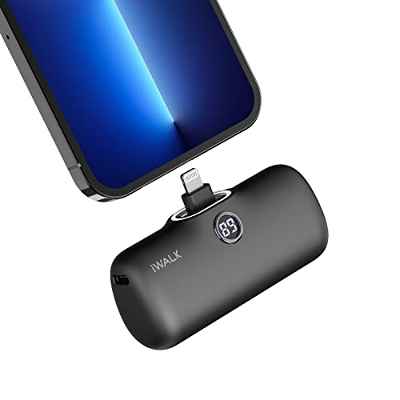 iWALK Cargador Portátil de 4800mAh, Banco de Energía de Carga Rápida Paquete de Batería Pequeño Compatible con iPhone 13/13 Pro/13 Pro Max/12/12 Pro/12 Pro Max/11 Pro/XR/X/8/Plus