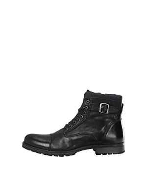 JACK & JONES JFWALBANY Leather STS, Chukka Boots Hombre, Gris(Anthracite Anthracite), 45 EU