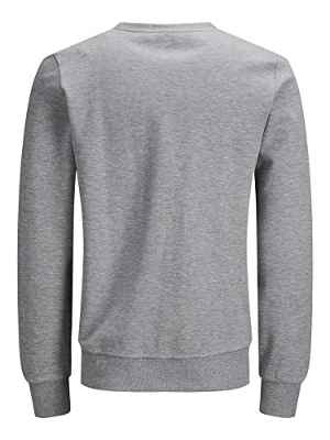 Jack & Jones Jjebasic Noos-Sudadera con Cuello Redondo, Gris Claro, XL para Hombre