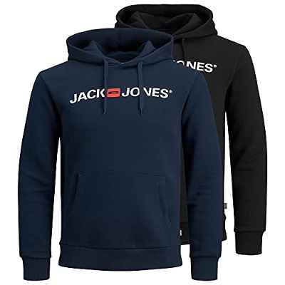 Jack & Jones Jjecorp Old Logo-Sudadera con Capucha (2 Unidades), Black_a, XL para Hombre