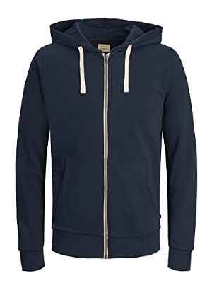 Jack & Jones Jjeholmen Sweat Zip Hood Noos Sudadera, Azul (Navy Blazer), Small para Hombre