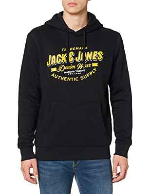 Jack & Jones Jjelogo Sweat Hood 2 Col 21/22 Noos Sudadera con Capucha, Black_B, M para Hombre