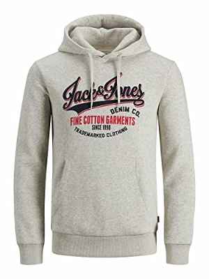 Jack & Jones Jjelogo Sweat Hood 2 Col 21/22 Noos Sudadera con Capucha, Color Blanco, M para Hombre