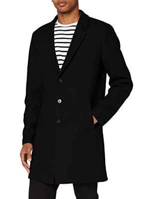 Jack & Jones Jjemoulder Wool Coat STS Abrigo de Lana, Negro, L para Hombre