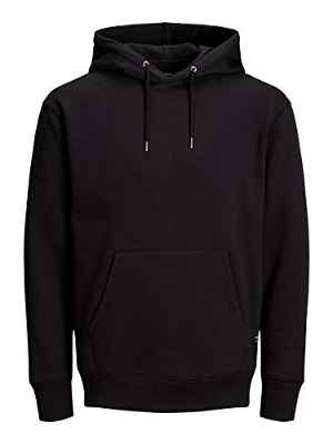 Jack & Jones Jjesoft Sweat Hood Noos Capucha, Negro (Black Black), L para Hombre