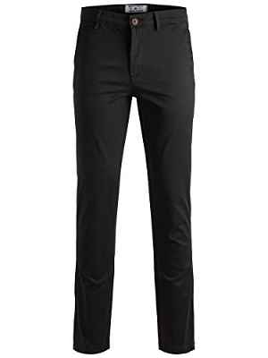 Jack & Jones Jjimarco Jjbowie Sa Black Noos Pantalones Chino, 32W / 32L para Hombre