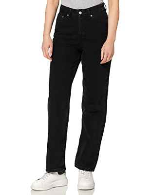 Jack & Jones Jjxx Jjxseville Loose MW Nr5004 Noos Jeans, Black Denim, 32W x 30L para Mujer