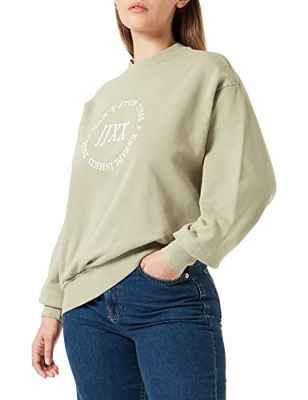 Jack & Jones Jjxx Jxbeatrice LS Loose Vint Noos-Sudadera, Tea/Bright White, M para Mujer