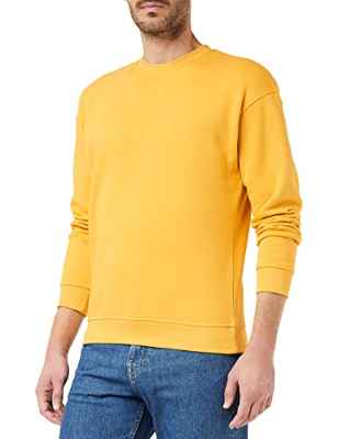 Jack & Jones Jorbrink Noos-Sudadera con Cuello Redondo, Golden Rod/Fit: Cropped Box/Brushed, S para Hombre