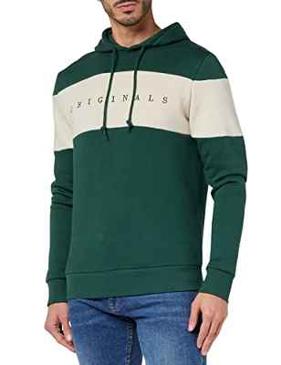 Jack & Jones Jorcopenhagen Panel Sweat Hood Sudadera con Capucha, Trekking Green/Fit: Relajado/Tapshoe/Org, XL para Hombre