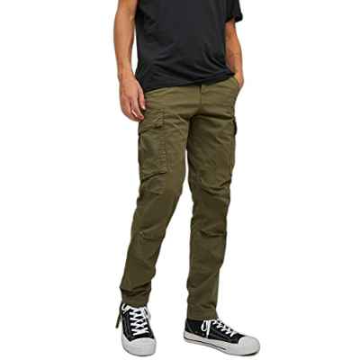 Jack & Jones Jpstace Jjtucker Ama Noos Pantalón Cargo, Noche de Oliva, 34W x 34L para Hombre