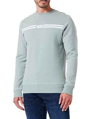 Jack & Jones Sudadera Jjsteve con Cuello Redondo, Gris Pizarra, Blanco, L para Hombre