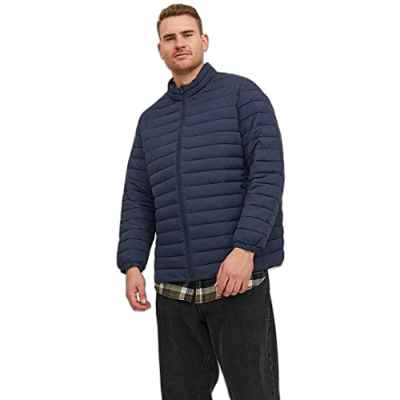 JACK&JONES PLUS JJERECYCLE Puffer Collar Noos PS Chaqueta, Navy Blazer, 6XL para Hombre