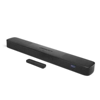 JBL Bar 5.0 Multibeam, Barra de sonido de 5.0 canales con tecnología MultiBeam y Virtual Dolby Atmos, compatible con Chromecast built-in, AirPlay y Alexa Multi-Room Music, bajos contundentes, negro